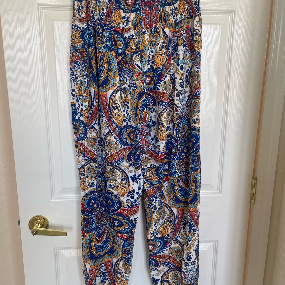 🌼🌸Floral and Paisley Coloeful Pants XL